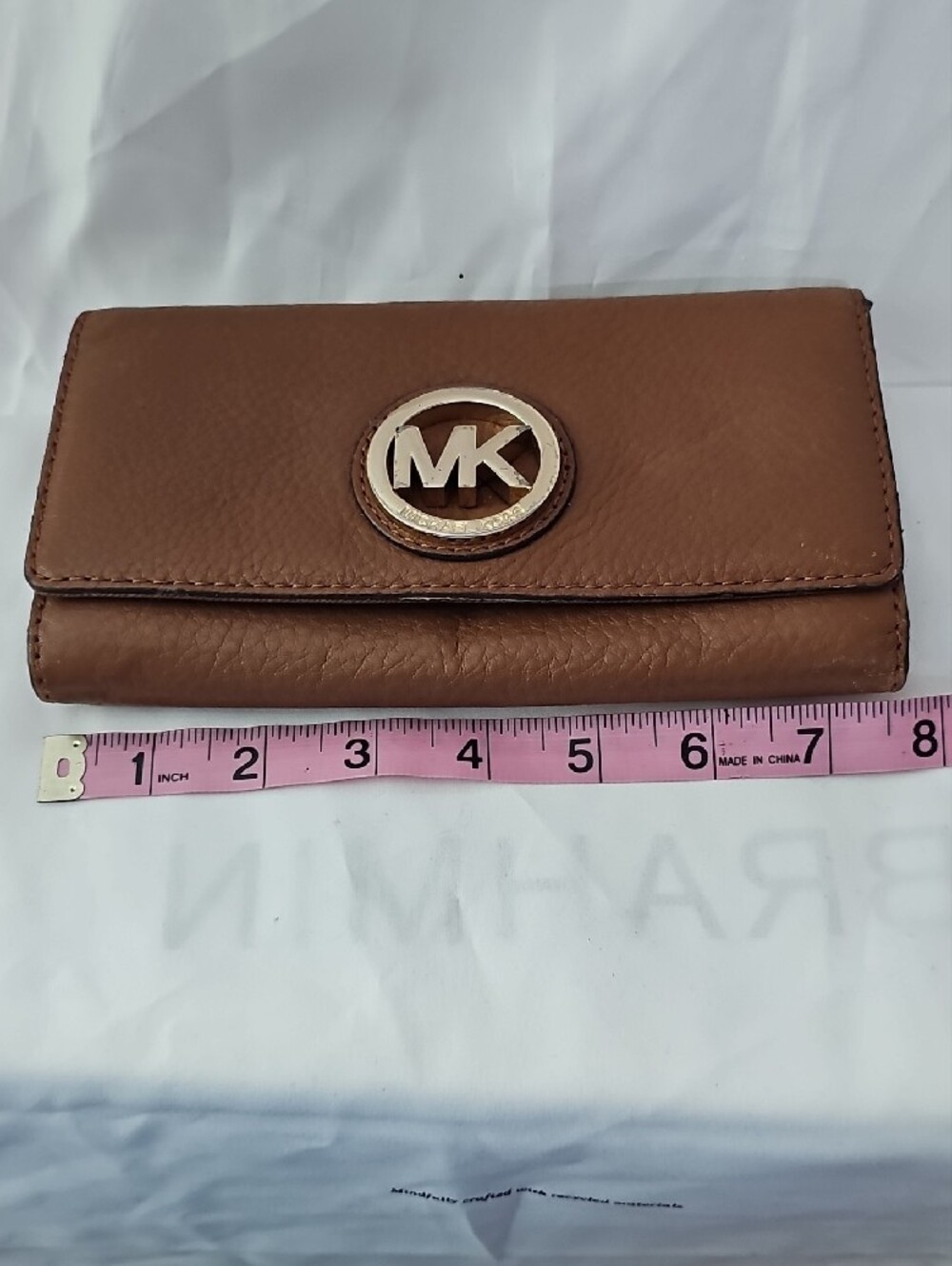 Michael Kors Brown Leather Logo Clutch Wallet - Picture 9 of 11